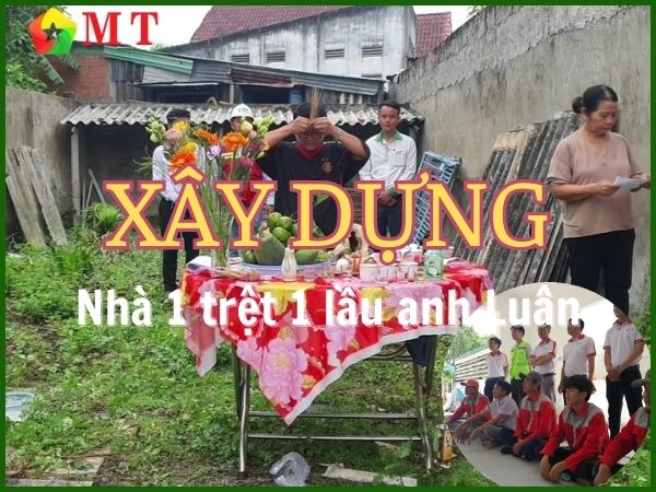 Xây nhà 1 trệt 1 lầu trọn gói – Anh Luân tại Long An 