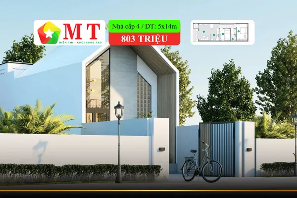 Mẫu Nhà Cấp 4 Hiện Đại 70m2